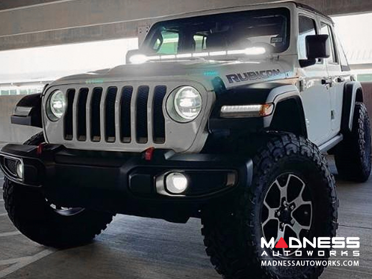 Jeep Wrangler JL LED Light Bar w/ Bracket - 50" - White Flood